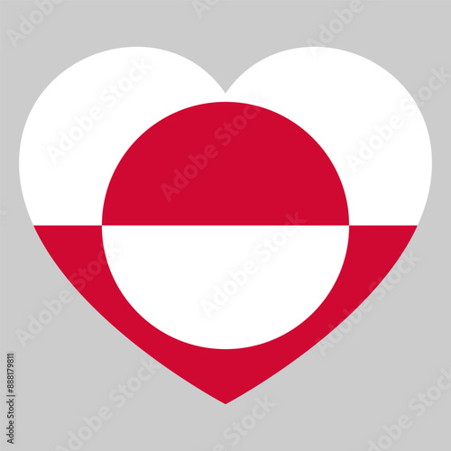 Free Download flag of Greenland in form of heart, symbol of love - GFXLoad