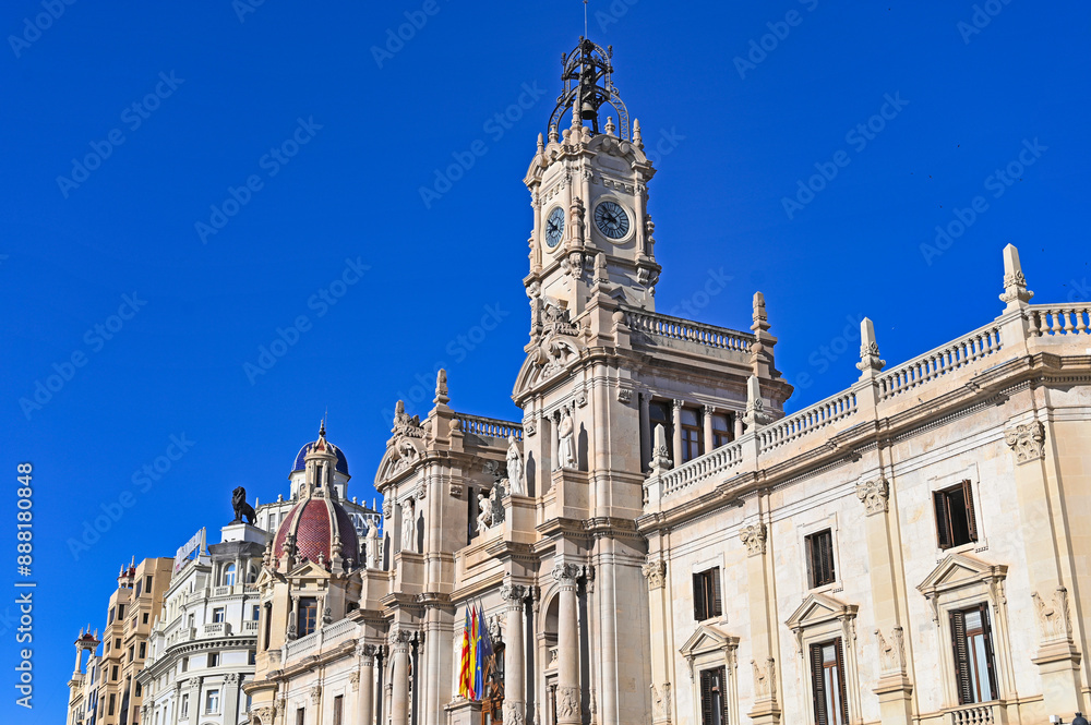 Modernisme Plaza of the City Hall of Valencia Spain Modernisme Plaza of the City Hall of Valencia Spain