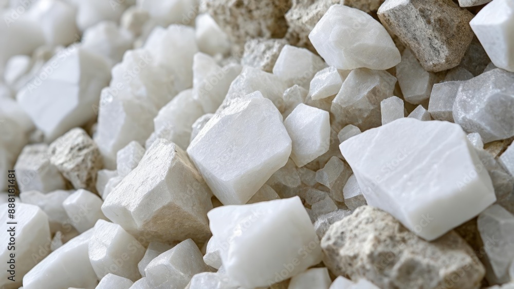 Pure and pristine A closeup of white crystalline rocks Pure and pristine A closeup of white crystalline rocks