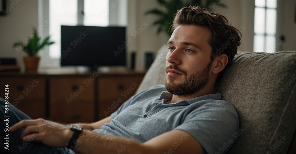 Fototapeta premium Content creator relaxing at home