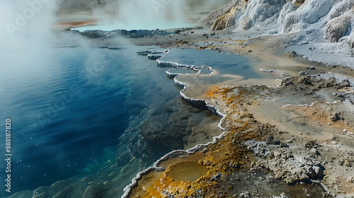 Vibrant Geothermal Hot Springs in Scenic Landscape  © Thawatchai