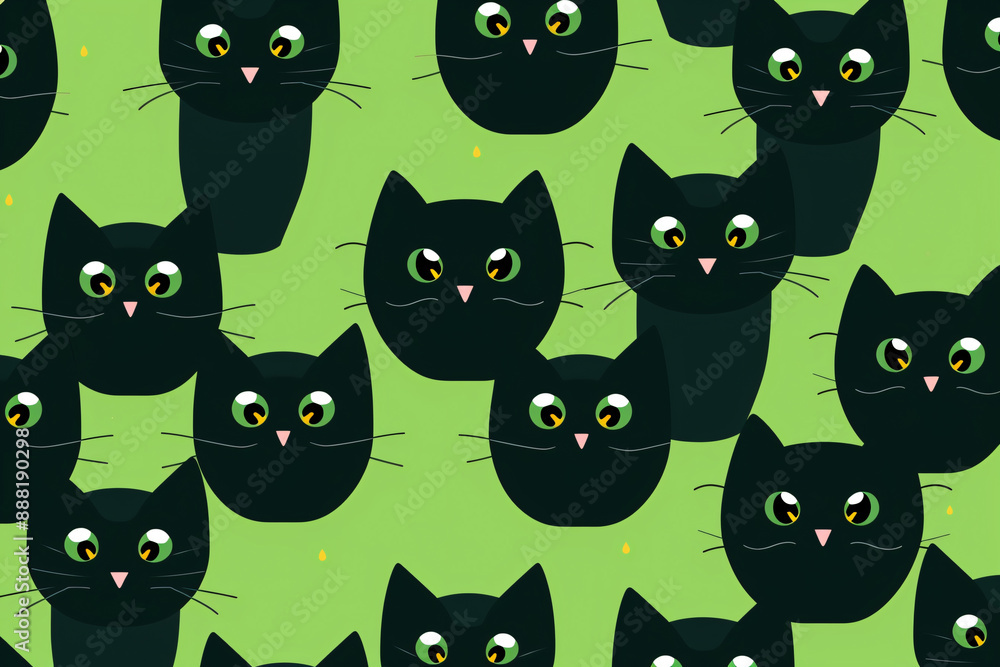 a pattern of black cats a pattern of black cats