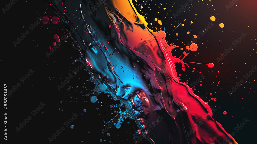 Splashes and gradients of color wallpaper Splashes and gradients of color wallpaper