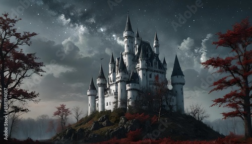 Ethereal Enclave: The Crimson Peaks Castle