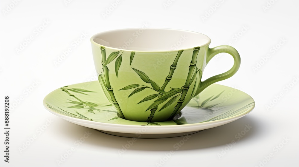 Obraz premium Cup with bamboo painting