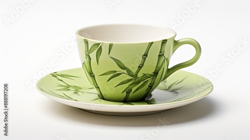 Cup with bamboo painting