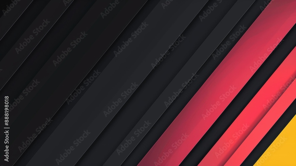 Geometric abstract background with black, red, and yellow diagonal lines Geometric abstract background with black, red, and yellow diagonal lines