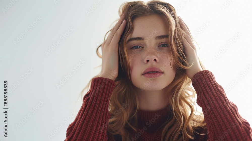 young woman suffering form headache young woman suffering form headache