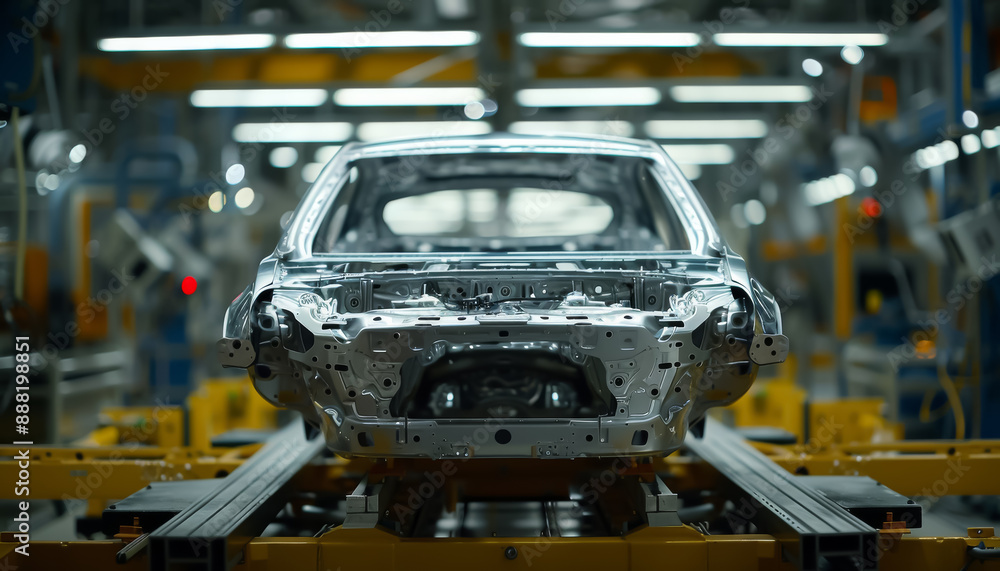 Automated robotic assembling enhances efficiency and accuracy, transforming car production with precise results Automated robotic assembling enhances efficiency and accuracy, transforming car production with precise results