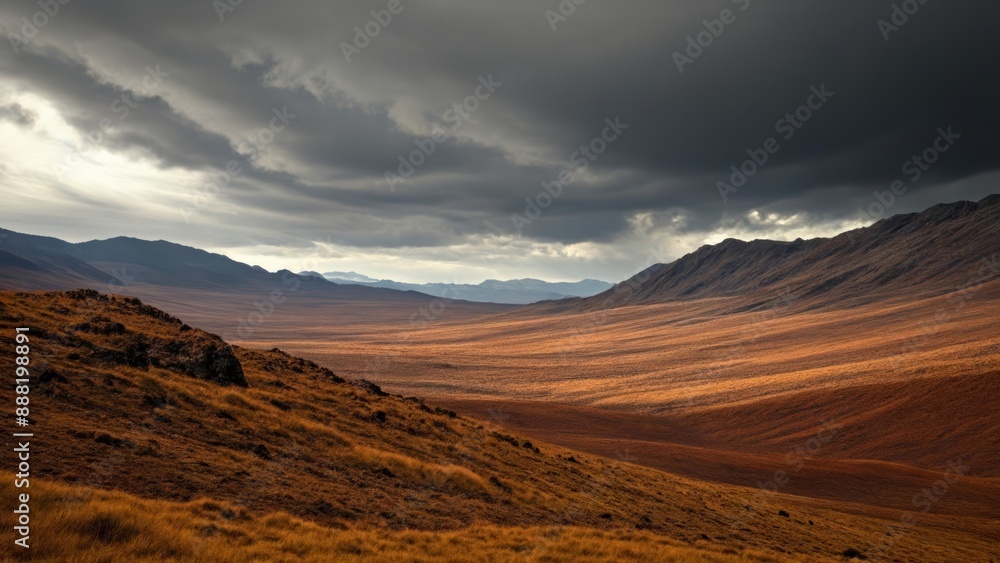 Deserts grandeur under stormy skies Deserts grandeur under stormy skies