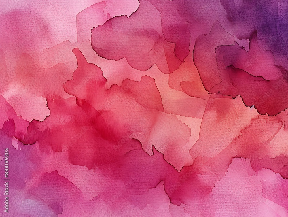 Elegant watercolor background with fluid pink and red colors, creating a soft gradient effect on canvas. Elegant watercolor background with fluid pink and red colors, creating a soft gradient effect on canvas.