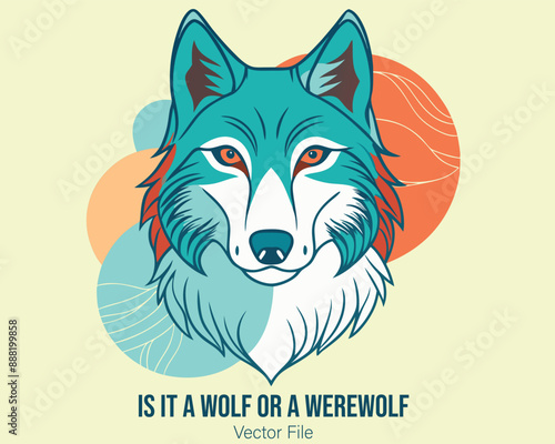 Is it a Eye Catching Wolf Vector Illustrator Artwork. photo