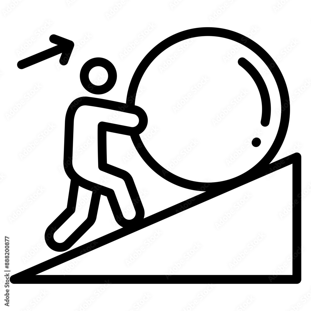 Картината върху платно Effort  Icon Element For Design