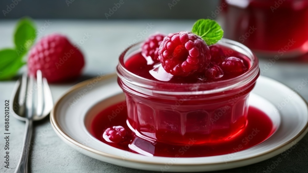 Delicious raspberry dessert ready to be savored Delicious raspberry dessert ready to be savored