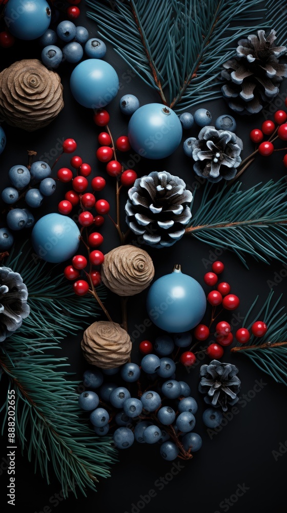 christmas balls on black background christmas balls on black background