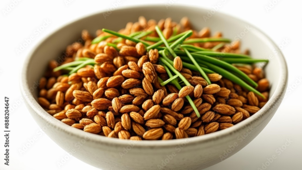 Nutty delight A bowl of almonds with a hint of freshness Nutty delight A bowl of almonds with a hint of freshness