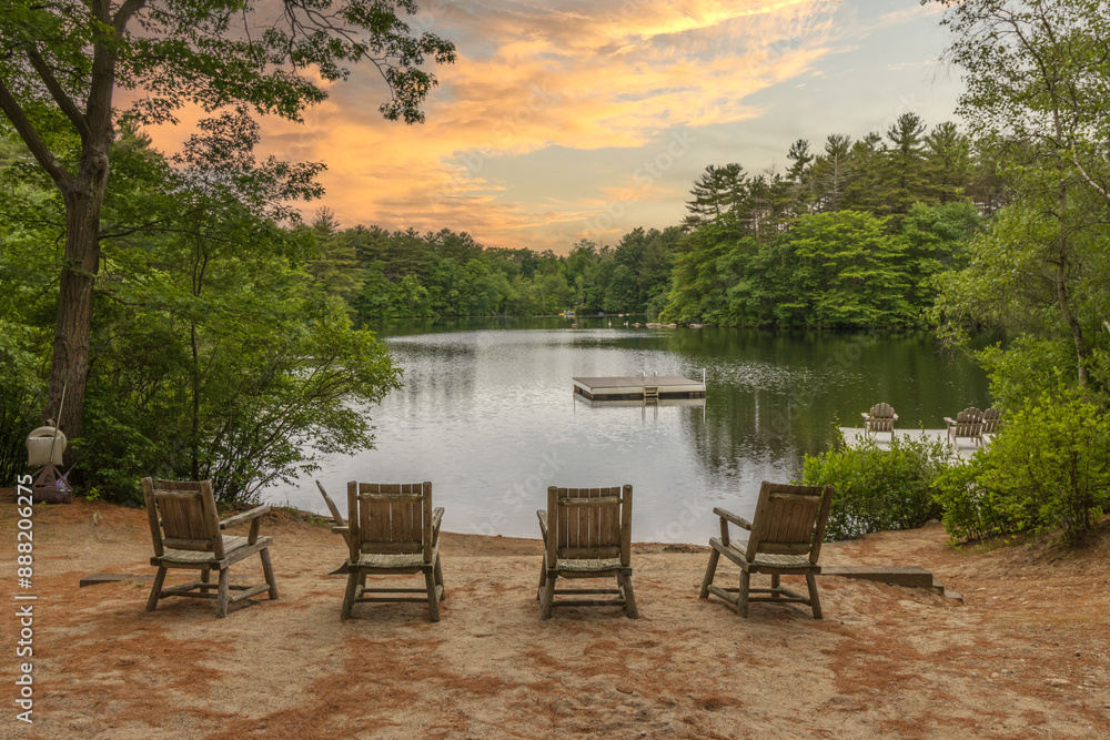 beautiful view of lake at sunset beautiful view of lake at sunset