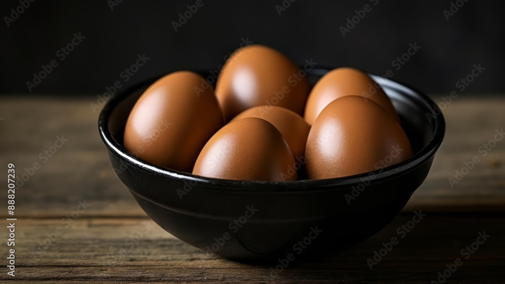 Freshly laid eggs ready to be cracked Freshly laid eggs ready to be cracked