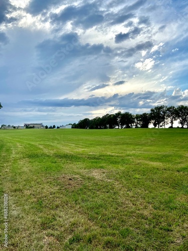 Green field blue sky 