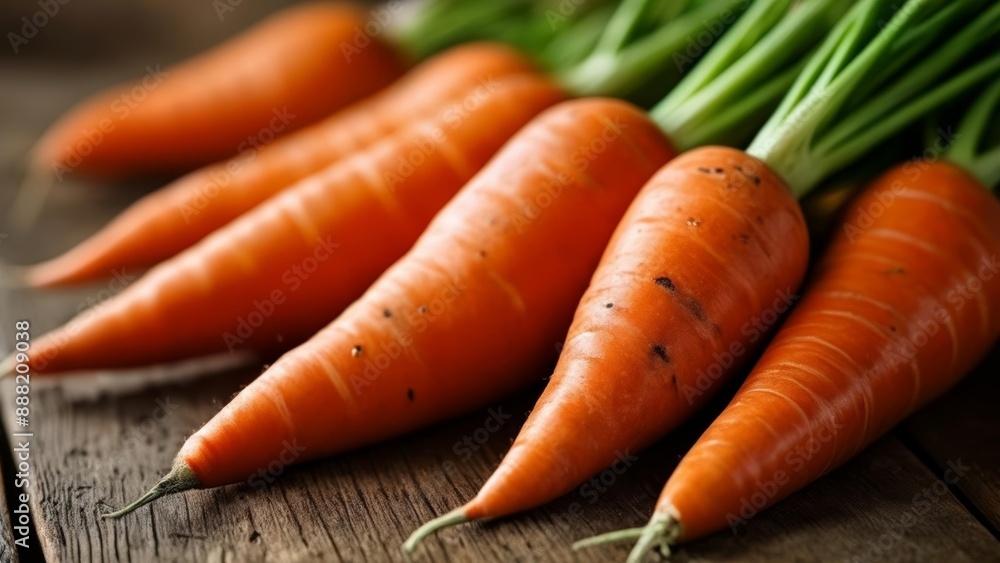 Freshly harvested carrots ready for a healthy meal Freshly harvested carrots ready for a healthy meal
