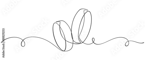 Wedding ring line art vector illustration