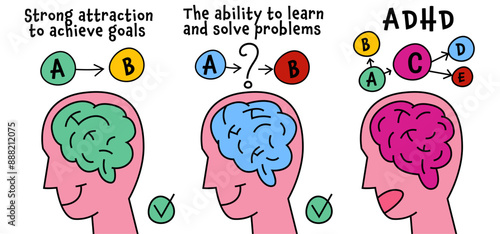 What does it mean ADHD brain. Attention Deficit Hyperactivity Disorder.