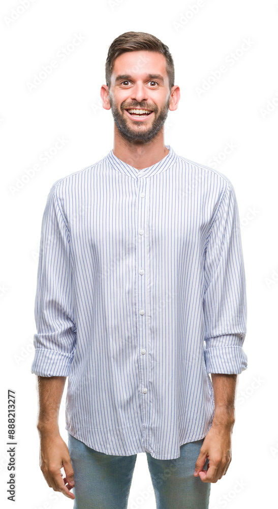 Young handsome man over isolated background with a happy and cool smile on face. Lucky person. Young handsome man over isolated background with a happy and cool smile on face. Lucky person.