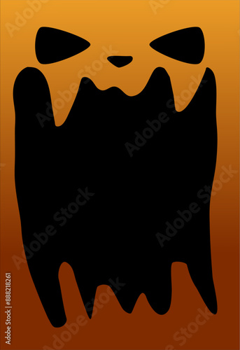 illustration of a halloween poster pumpkin