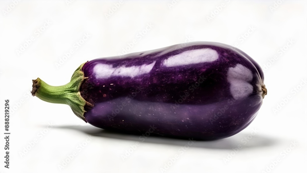Fresh purple eggplant on white background Fresh purple eggplant on white background