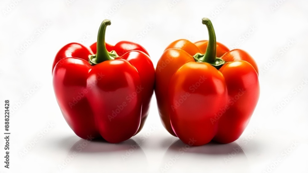 Fresh vibrant red bell peppers ready for culinary adventures Fresh vibrant red bell peppers ready for culinary adventures