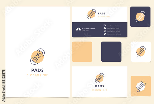 Minimalist feminine hygiene product logo featuring a pad in a circle for a modern brand