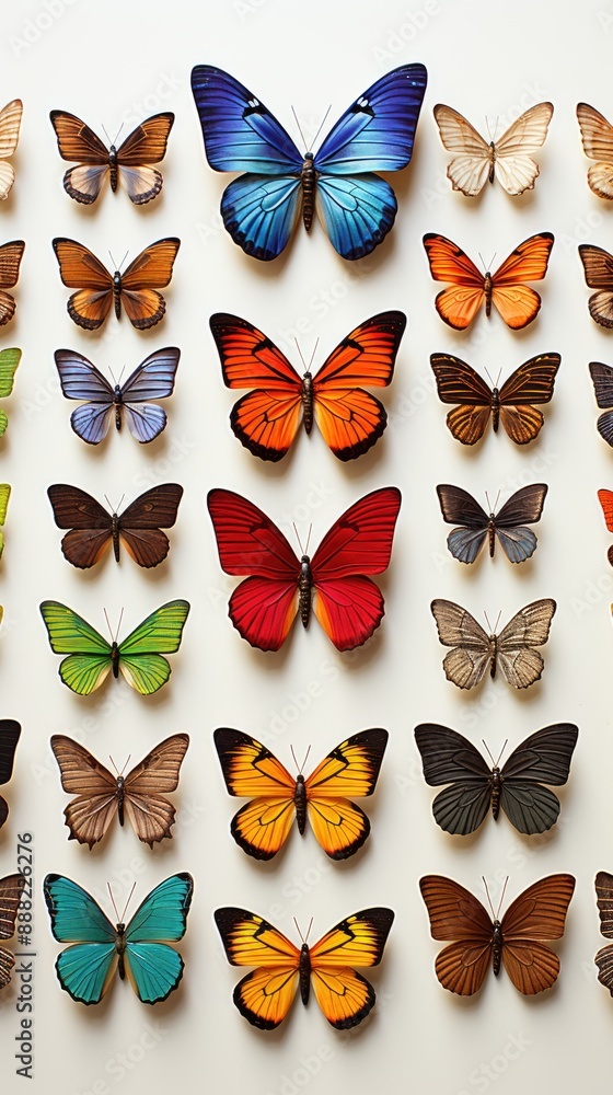 Fototapeta premium butterflies isolated on white background