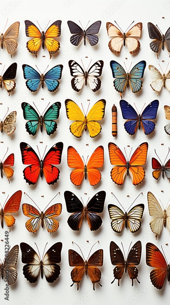 Fototapeta premium butterflies isolated on white