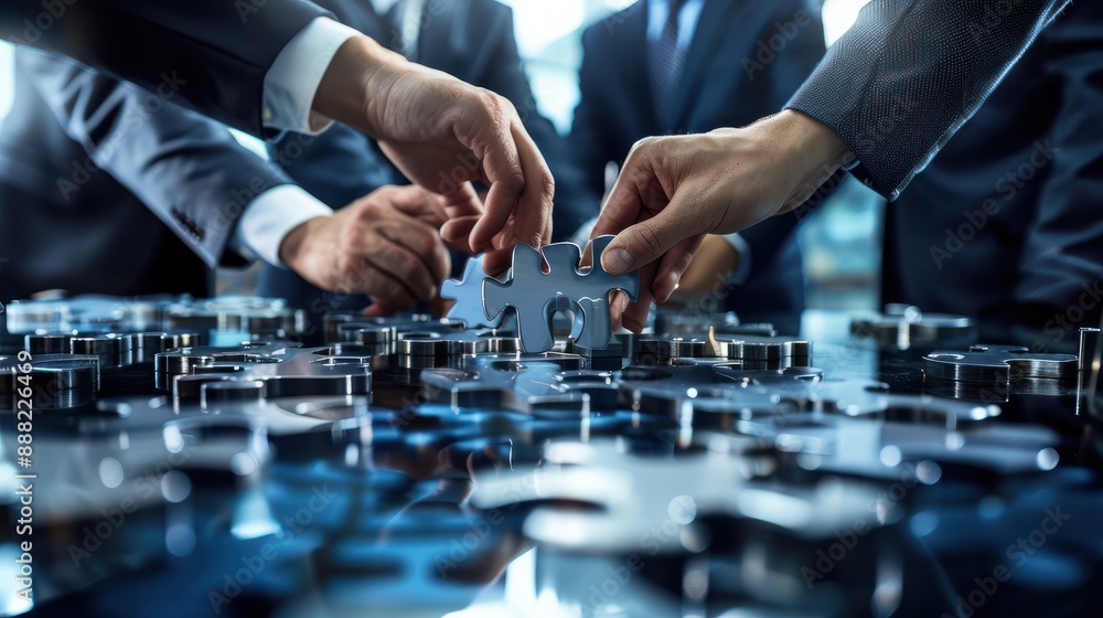 businesspeople working with partners is adjusting marketing strategies to analyze profitable businesspeople working with partners is adjusting marketing strategies to analyze profitable