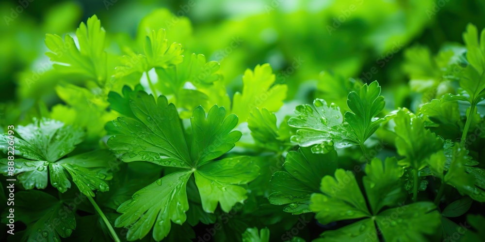 Fresh green eco organic farm coriander leaves bunch top view Fresh green eco organic farm coriander leaves bunch top view