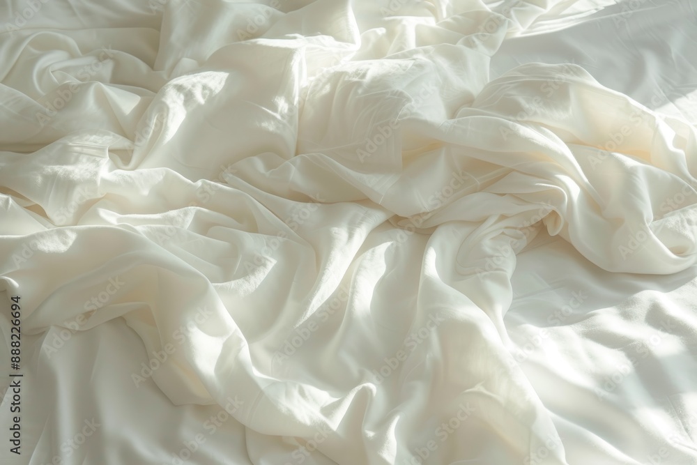 White sheet on bed White sheet on bed