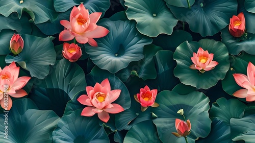 Diwali Background with Simple Miniature Lotus Flowers, Perfect for Festive and Tranquil Themes