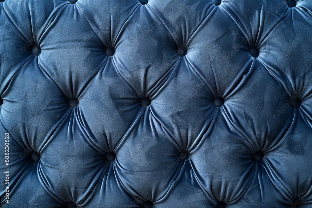 Classic blue quilted velour fabric wall pattern background for elegant vintage luxury sofa upholstery Plush interior backdrop Classic blue quilted velour fabric wall pattern background for elegant vintage luxury sofa upholstery Plush interior backdrop