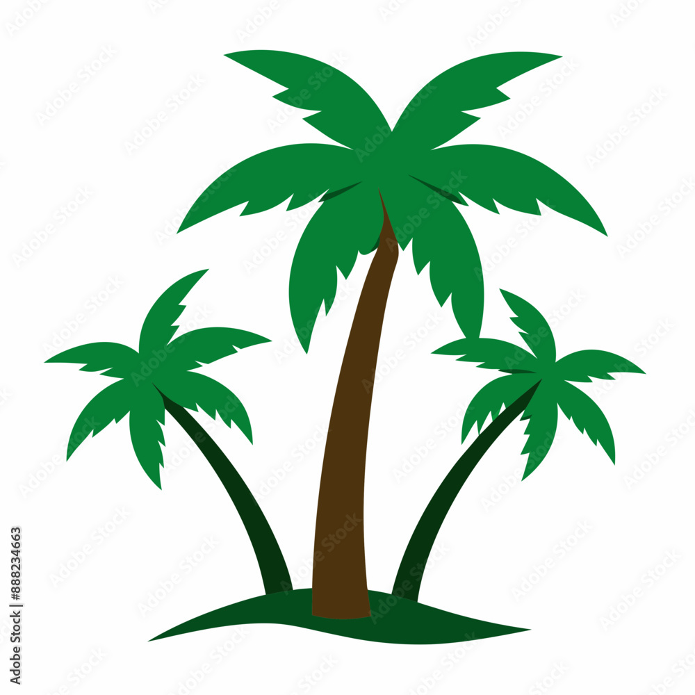 palm trees vector illustration on white background palm trees vector illustration on white background