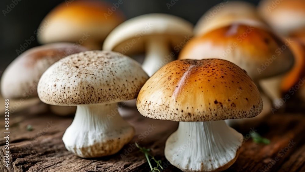 Natures bounty A closeup of fresh mushrooms Natures bounty A closeup of fresh mushrooms