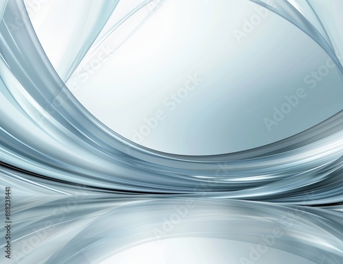 An abstract digital artwork showcasing silver and blue curves that create a flowing, modern, and elegant composition, symbolizing movement, fluidity, and artistic creativity in a contemporary style.