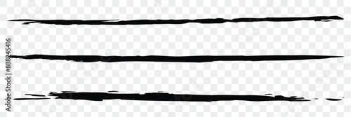 Collection of vector paint brush strokes, hand drawn brush stroke textures set. Black grunge stroke.