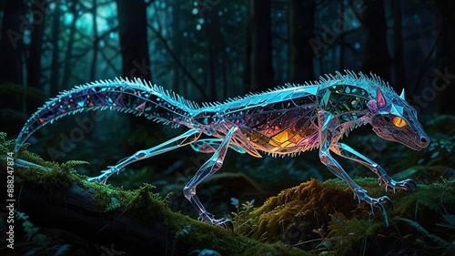 Free Photo New forast animal colorful best wallpaper  night time 