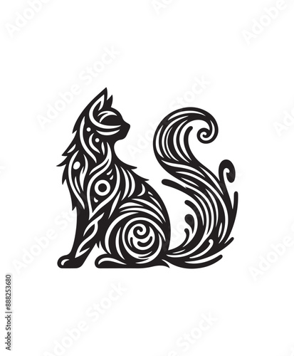 Wallpaper Mural vector cat vector art,graphics cats icons set,vintage illustration cat clipart,vector cats flat style artwork design. Torontodigital.ca