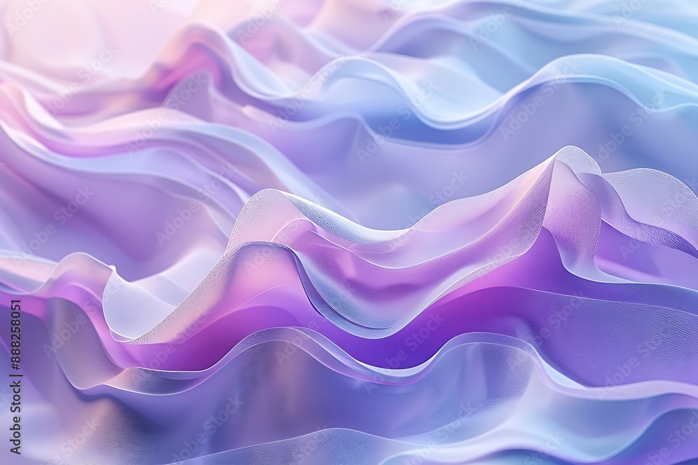 High-resolution 3D background of pastel abstract waves with texture and depth, close-up shot showcasing intricate details. High-resolution 3D background of pastel abstract waves with texture and depth, close-up shot showcasing intricate details.