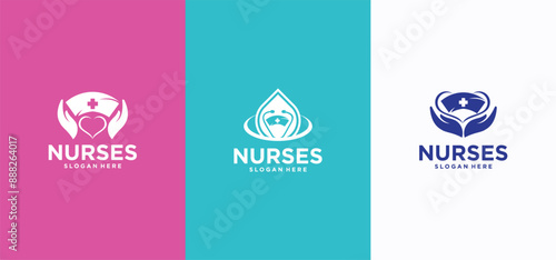 nurse logo , vector nursing school logo