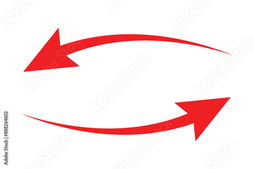 Long arrows icon set. Vector set of trendy long arrows left and right in flat style. Replaceable vector design.
