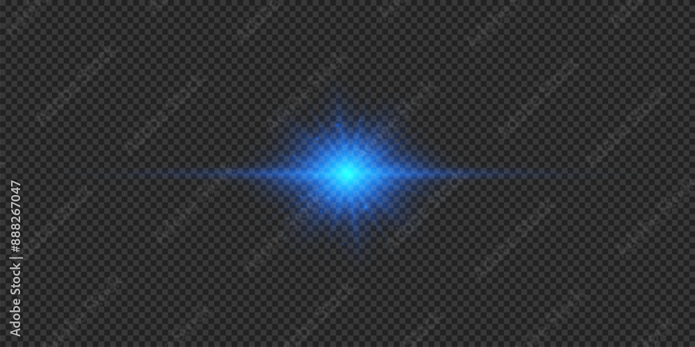 Blue horizontal light effect of lens flares Blue horizontal light effect of lens flares