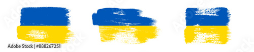 Set of Ukrainian national flags