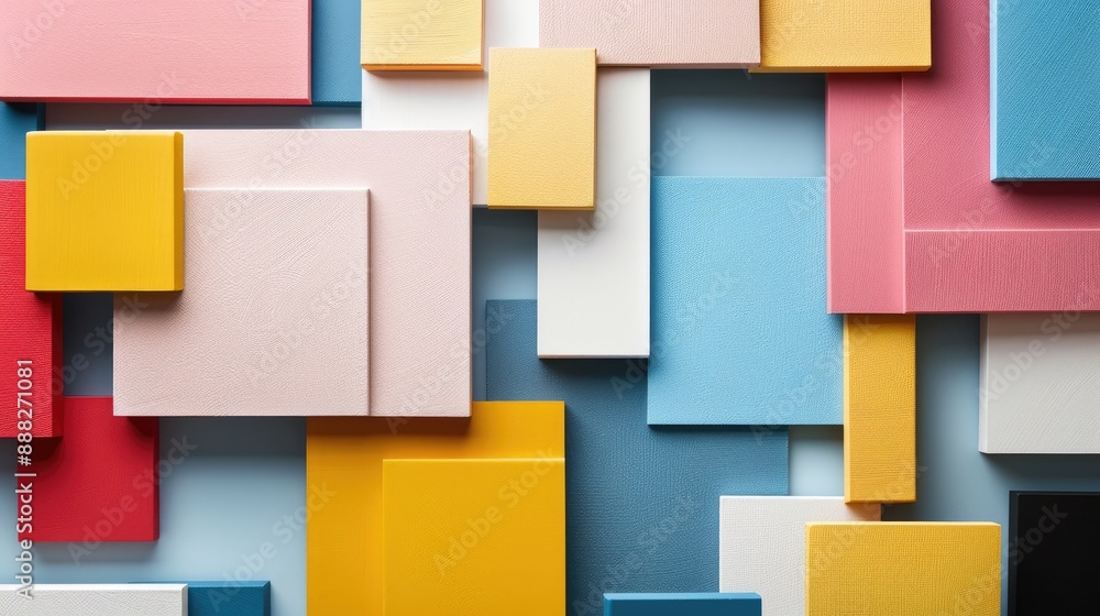 Geometric pattern with squares and rectangles in a minimalist design Geometric pattern with squares and rectangles in a minimalist design